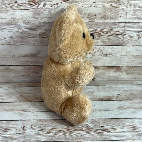 VTG Walmart Brand Plush Brown 9” Bear Tongue Stuck Out Rattle Inside Stuffed - Picture 9 of 12